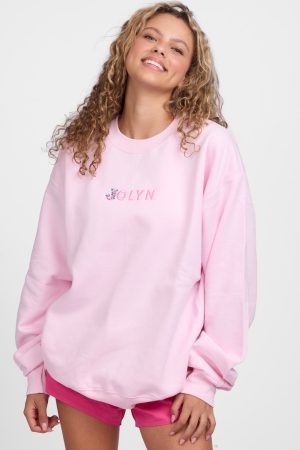 Roxanne Oversized Fleece Crewneck – Gloria