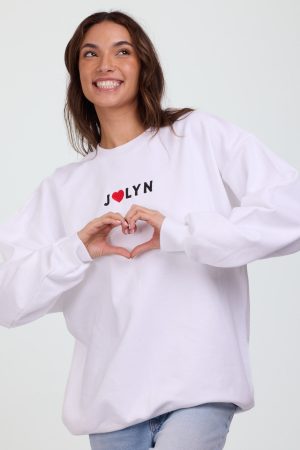 Roxanne Oversized Fleece Crewneck – JOLYN Heart