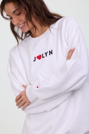 Roxanne Oversized Fleece Crewneck – JOLYN Heart