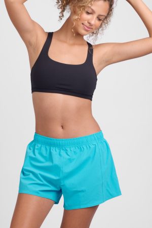 Janie 2.0 High Waisted Run Short – Cyan Blue