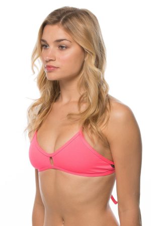 Vent Bikini Top – Hot Pink